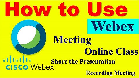 How to use Cisco Webex Meetings| Mobile and Web app |Video Conferencing and Online Meetings | Class