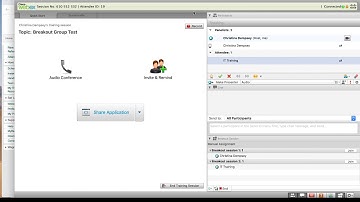 How to Create Breakout Groups in Webex Training Center