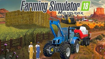 Fs 18 Tripple Multiplayer Making Straw Bales ! Farming Simulator 18 Gameplay | Fs18 Timelapse #fs18