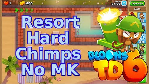 Bloons TD 6 | Resort Hard Chimps | No MK Walkthrough
