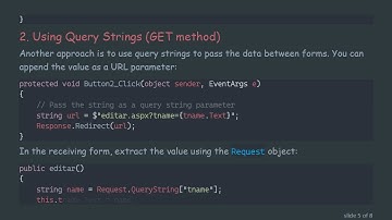How to Pass Values Between Web Forms in ASP.NET