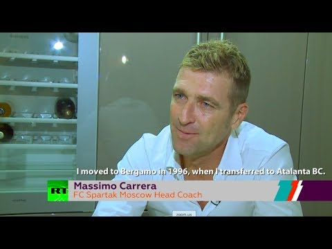 Spartak manager Massimo Carrera interview with Maria Komandnaya