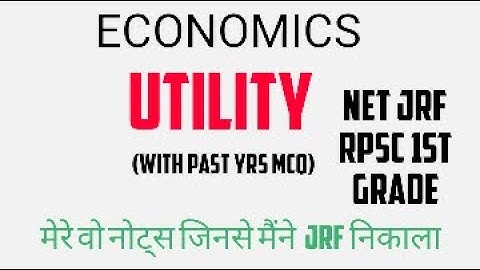 Business Economics for NTA NET COMMERCE  I   BY JP GARG SIR I Utility & Consumer Behaviour