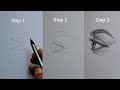 How to draw side view eye (step by step) || eye drawing for beginners