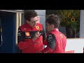 Mattia Binotto telling off Charles Leclerc after the British GP