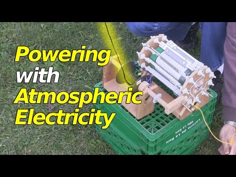 Atmospheric Electricity Powering a Corona Motor/Electrostatic Motor