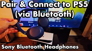 Sony Bluetooth Headphones: How to Pair & Connect to PS5  (WH-XB910N)