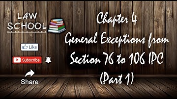 Chapter 4 General Exceptions from section 76 to 106 of IPC (Part 1)