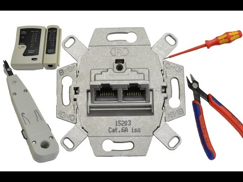 Netzwerkdose (UAE-Dose) anschließen /patchen - RJ45 - LAN-Dose