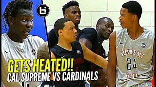 GETS HEATED! Shareef O'Neal \& Bol Bol vs Cole Anthony at Nike Peach Jam! Cal Supreme vs PSA