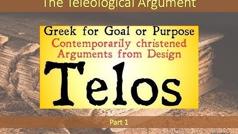 The Teleological Argument for God