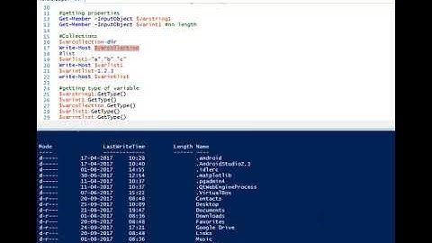 Powershell variables