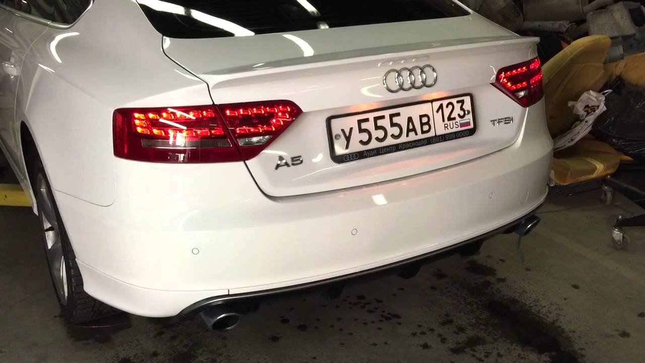 Audi A5 Sportback 2.0 tfsi stock exhaust YouTube