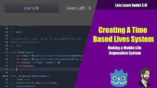 Creating a Time Based Lives System | Lets Learn Godot 3.4 screenshot 1