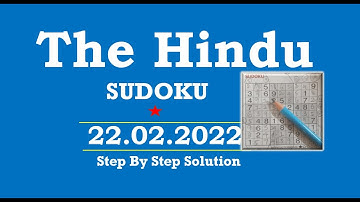 How to Solve 1 Star Hindu  Sudoku Feb 22, 2022 -  Step By Step Solution