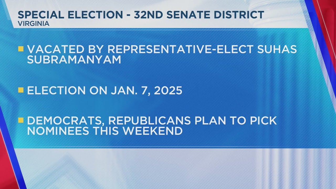 Special election set to replace Senate seat of Suhas Subramanyam in Virginia