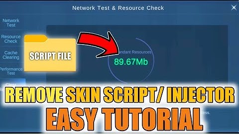 new!! how to delete skin script in mobile legend