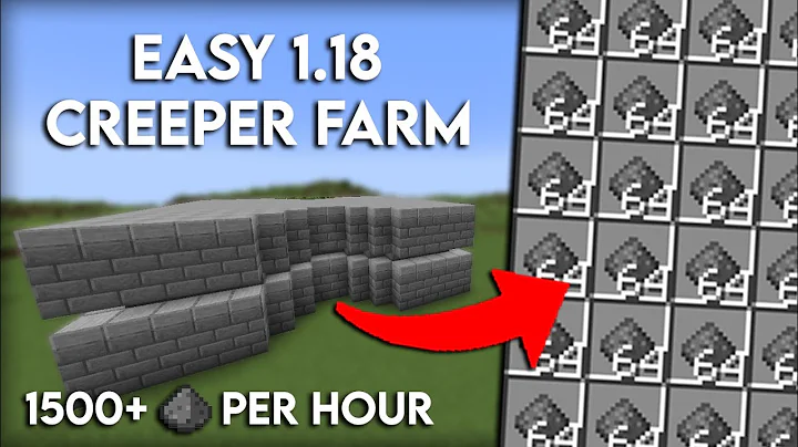 EASY Minecraft 1.18 Creeper Farm Tutorial | 1500+ ...
