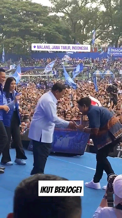 Pak Prabowo Ikut Berjoget Saat Denny Caknan Perform Di Malang #dennycaknan #prabowo #shorts