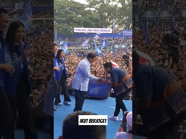 Pak Prabowo Ikut Berjoget Saat Denny Caknan Perform Di Malang #dennycaknan #prabowo #shorts class=