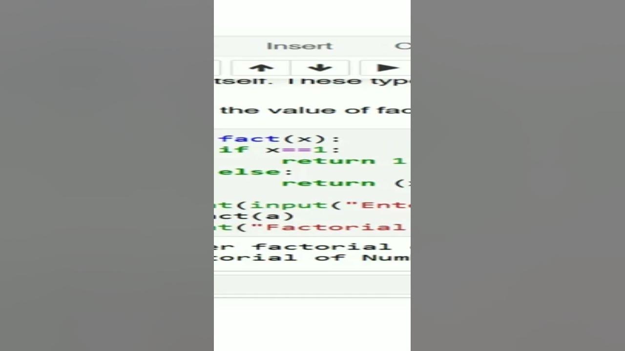 Factorial Program by using recursive Functions | Python Programmimg ...