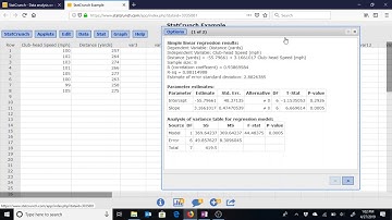Line of Best Fit in StatCrunch