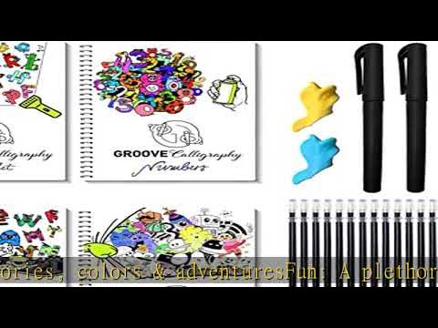 GROOVE Calligraphy Reusable Copybooks Set with Premium Grooves, 4