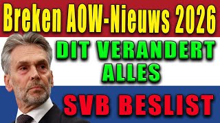 AOW-SCHOK 😱 | Februari 2026 onthuld door SVB | Wat dit betekent voor uw portemonnee