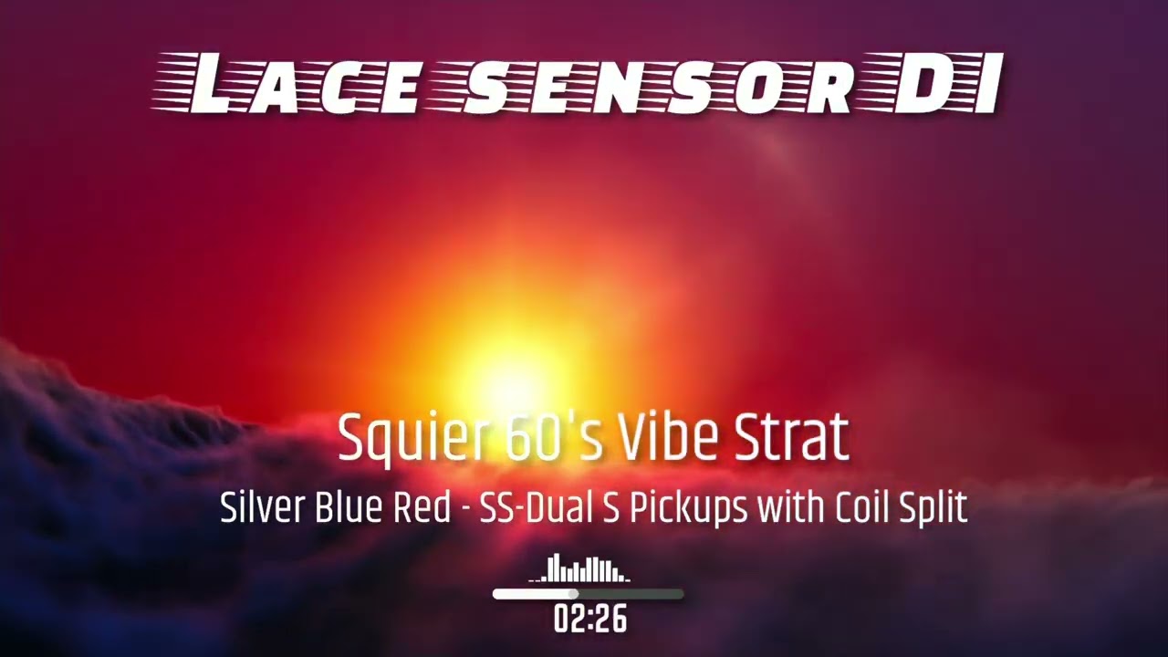 Fender Squier Stratocaster fitted with Lace Sensor Pickups - DI and “amped” demo. 