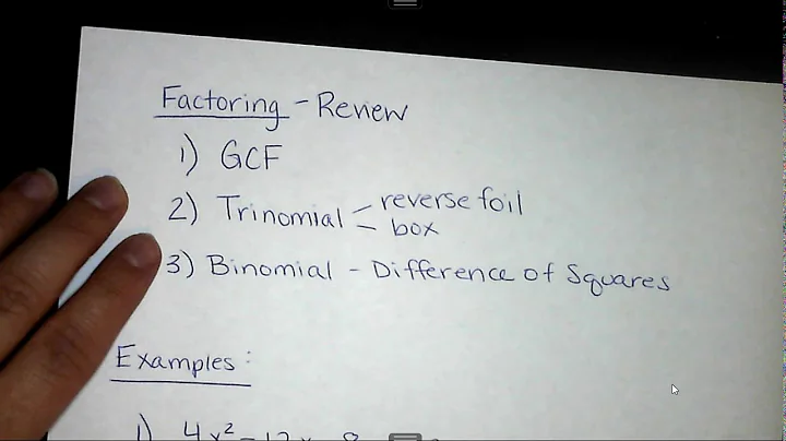 Factoring Review #1