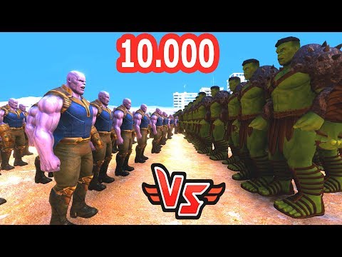 10.000 HULK VS 500 THANOS 😱 - Süper Kahramanlar