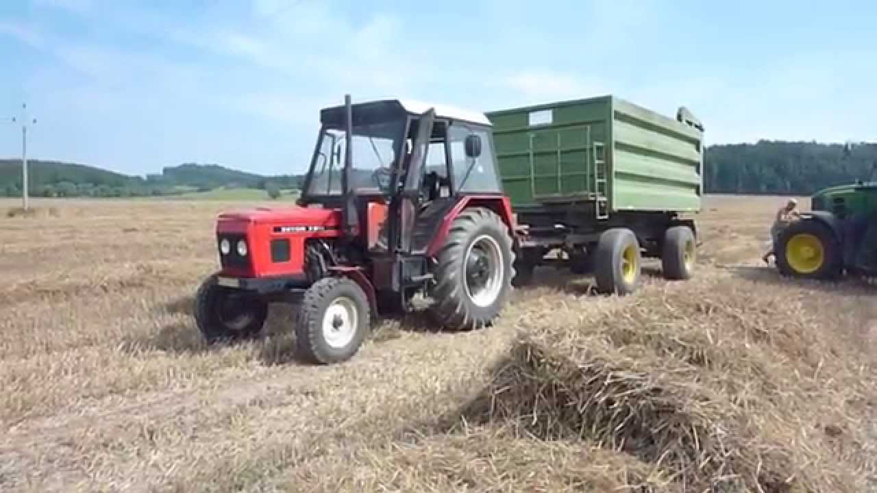 Zetor 7011 rozjezd s pšenicí - YouTube