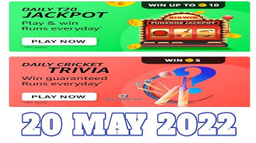 Amazon Funzone Daily T20 Cricket Trivia Quiz Answers Today|20 May 2022 | Daily Quiz Time