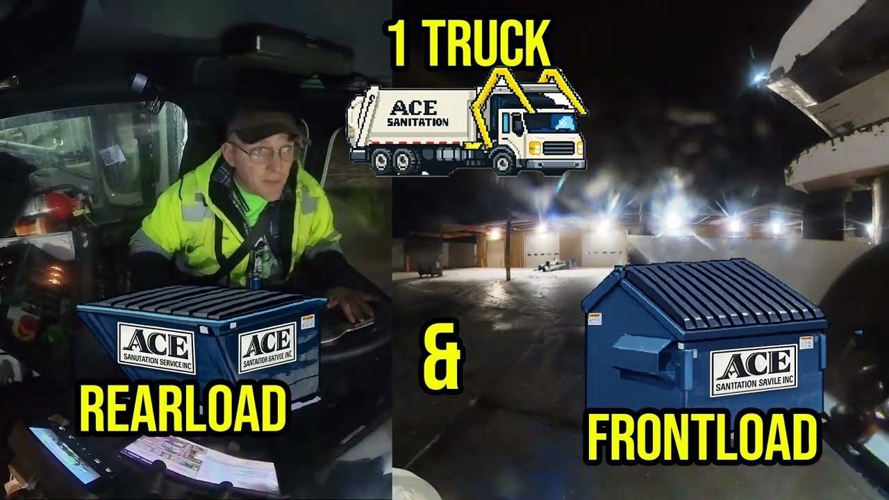 Один грузовик для разгрузки всего — вид спереди и сзади.