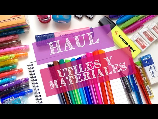 HAUL útiles y material escolar- compra papelería - StephanieVlog 