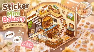 I Built a Tiny Cozy Bakery with Stickers 🧸🥐 | Relaxing ASMR & Soft Music screenshot 3