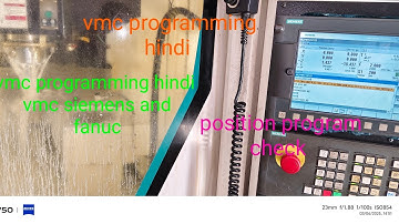 vmc programming -#vmc fanuc and #siemens control new #programming position #check program
