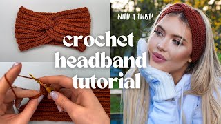 Easy Crochet Twisted Headband | Step-by-Step for Beginners!