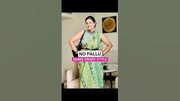 No pallu saree drape style! #saree #boho #sareedraping #shorts