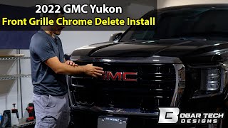 GMC Yukon 2021-2024 Front Grille Chrome Delete Install
