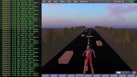 Opensim Traffic Simulation Test 4