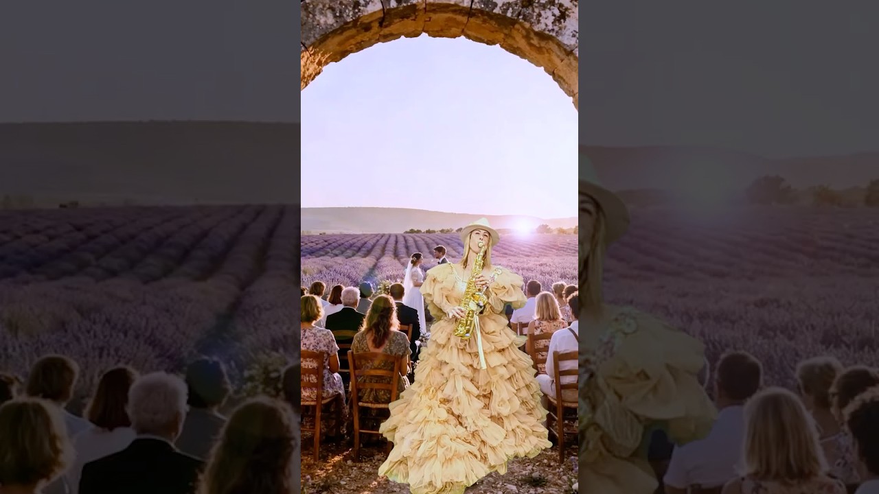 Lady Gaga part 1, par Abby Sax au saxophone pour une c&eacute;r&eacute;monie la&iuml;que/ cocktail mariage var Provence