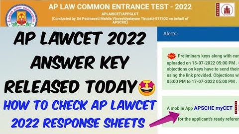 AP LAWCET 2022 Key & Response sheet Released Today🤩/How to check AP LAWCET 2022 Answer Key in Telugu