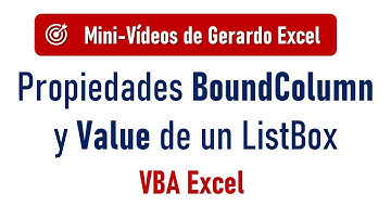 Propiedades BoundColumn y Value de un control ListBox – VBA Excel