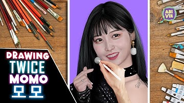 TWICE: Momo 모모- Drawing | Time-lapse | Abi Vik Art