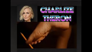 Charlize Theron Picking Up Pencil Celebrity Feet