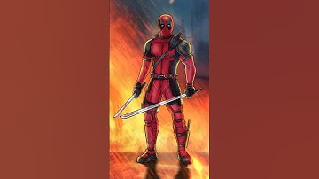 drawing Deadpool from deadpool and wolverine movie