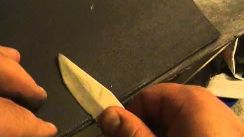 1st step to convex sharpening a knife