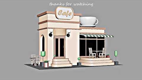 Stylized 3D Café Modeling in Maya | Coffee Shop Environment | 3DBaaz