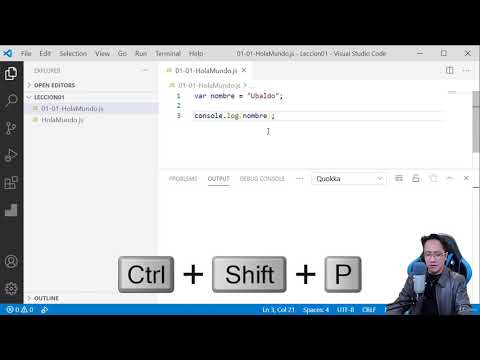 Universidad JavaScript. 6  Ejecutar Quokka en un archivo Existente
